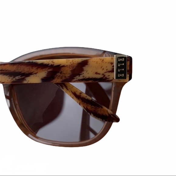 Elle EL 14824 Brown Square Frame Full Rim Acetate Brown Lens Designer Sunglasses main image 6